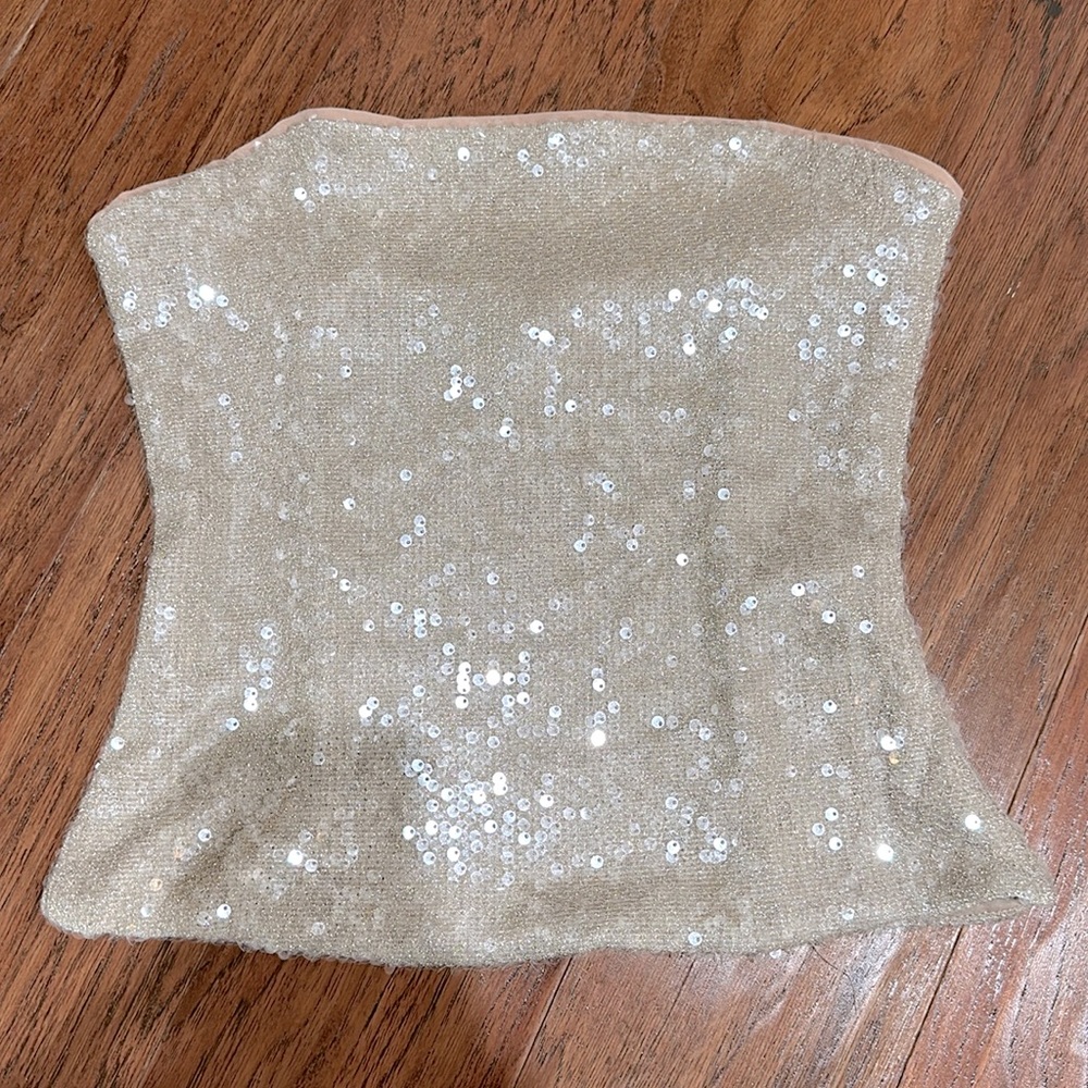 ZARA sequin corset top